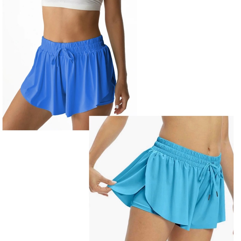 BUNDLE! Trendy flare flowy shorts size Small!